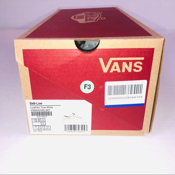 VANS SK8 Low Leather True White & Gold Sneakers - Picture 10 of 10